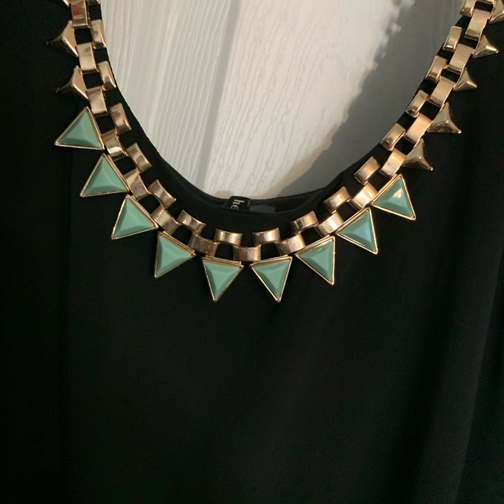 Loose Fit Dress with Gold & teal Hardware